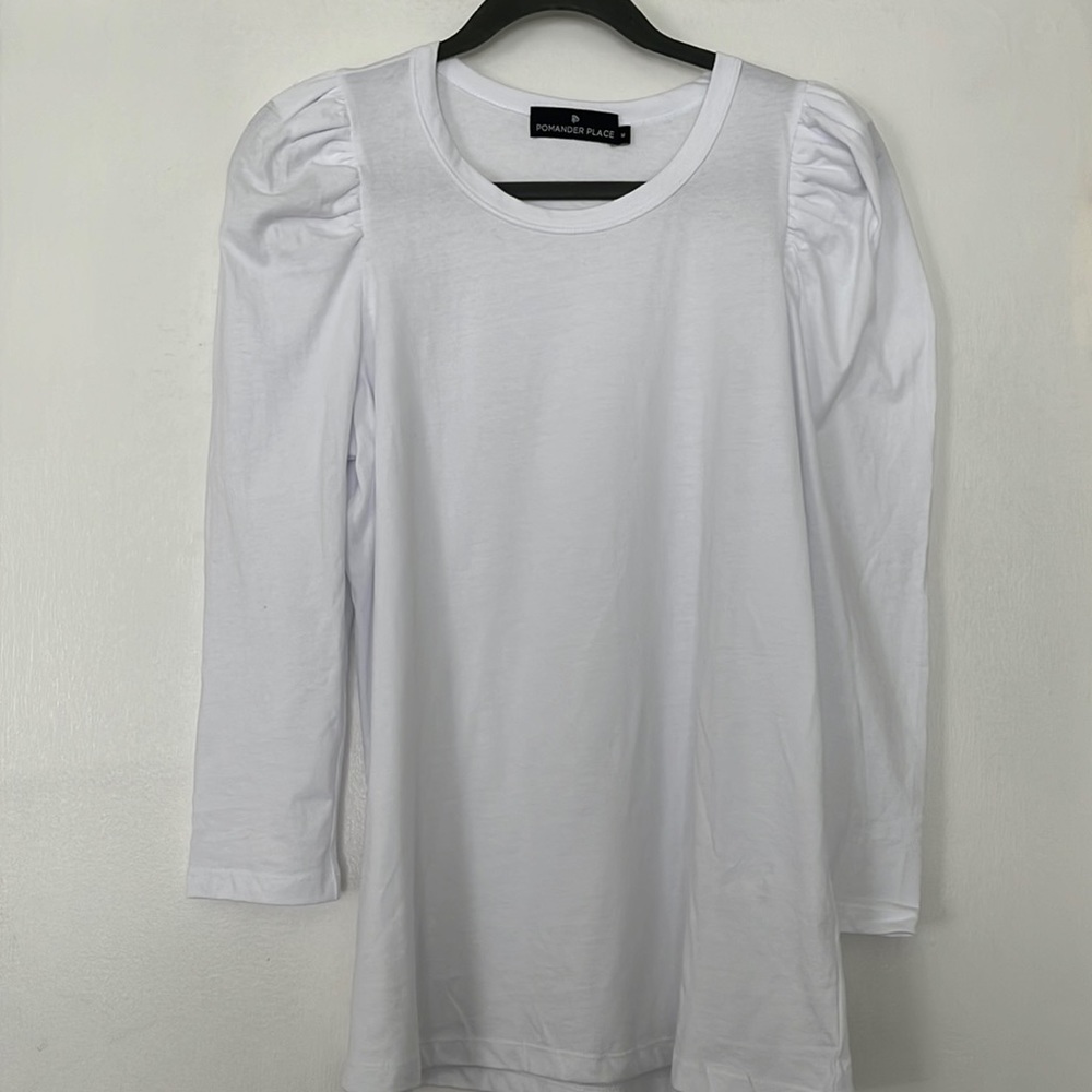 Tuckernuck White Puff Sleeve Top